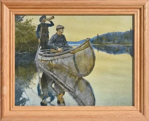 Phillip R. Goodwin - 1910 Original antiker Druck - "Ruf des Elches" - Bild 1 von 6