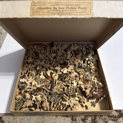 Vintage Wooden Alhambra Jig Saw Picture Puzzle. “The Unexpected Guest” - Image 1 of 4
