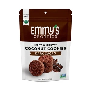 Coconut Cookies, Dark Cacao, 6 oz (Pack of 8) | Gluten-Free Organic Cookies, ... - Picture 1 of 4