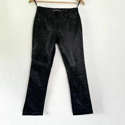 Pantalones de cuero vintage Y2K Gap para mujer 0 Bootcut negro salir mafia esposa glamour Foto 1 de 4