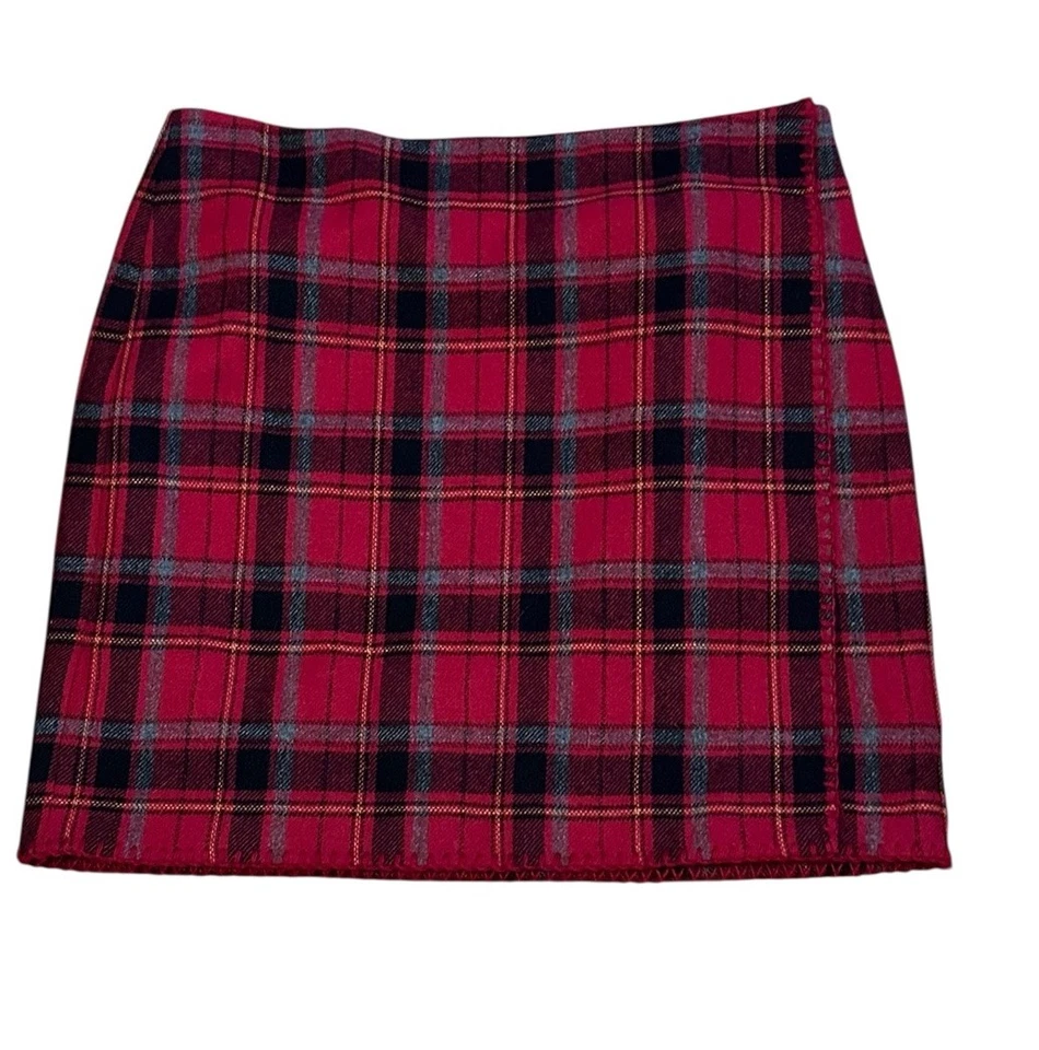 Женская юбка в клетку Eddie Bauer Red Tartan в клетку стильная опрятная размер 14 - Изображение 1 из 4