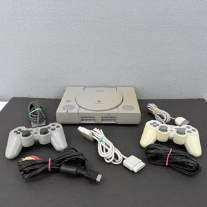 Sony PlayStation PS1 System Console 2 Controllers AV Power Cords SCPH-9001 - Picture 1 of 18
