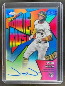 2025 TOPPS CHROME JACOB WILSON ALL ETCH ROOKIE RUSH ON CARD AUTO # /99 SSP - Picture 1 of 1