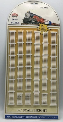 Model Power 6085 O Scale White Picket Fence Set - Image 1 of 2