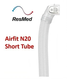 ResMed AirFit N20 Touch Nasal CPAP Mask Short Hose Tube Connector Elbow Tubing - Picture 1 of 3