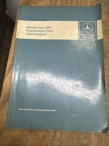 Mercedes-Benz SERVICE BOOK Model Year 1981 Passenger Cars USA Version 22JS2567M9 - Picture 1 of 8