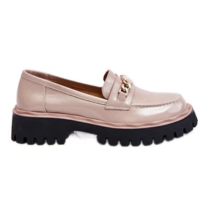 S.Barski Mocasín Lacado Plataforma Ronin Beige - Imagen 1 de 9