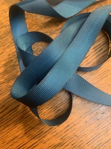 5 Yards Vintage  3/4” Teal Poly grosgrain  ribbon ~USA ~NOS - Picture 1 of 1