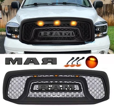 Parrilla para Dodge Ram 1500 Grill 2006 2007 2008 Rebel Style Grill con letra + LED Foto 1 de 4