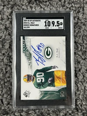2009 UD SP Authentic #354 B.J. Raji Rookie Signatures Auto SGC 9.5 - Image 1 of 2