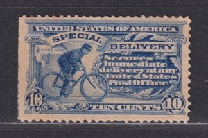 United States Scott E6 MH 1902 10¢ Ultramarine Special Delivery Stamp SCV $230 - Picture 1 of 2