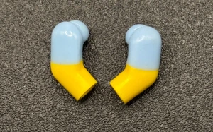 New Lego Yellow with Molded Bright Light Blue Farmer Krusty Arms 981982pb039 - Picture 1 of 1