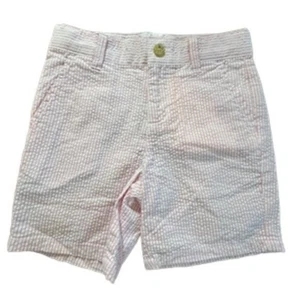 Janie Jack Striped Shorts 5 Pink Seersucker Southern Preppy Classic Resort Chic - Picture 1 of 8