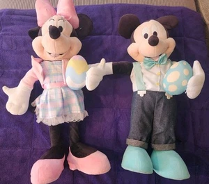 Disneys Mickey Mouse & Minnie Mouse 22" tall Easter Themed Door Porch Greeters - Picture 1 of 20