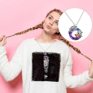Crystal Pendant Necklace Mother and Neck Chain for Women Girls - Picture 1 of 12
