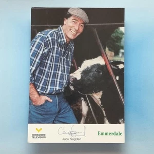 Emmerdale Cast Card C1995 Facsimile Signed Jack Sugden Actor Clive Hornby - Picture 1 of 2
