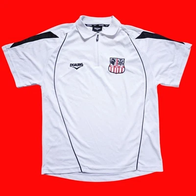 A.C.A. Ajaccio Corse Duarig Size L Vintage Football Shirt Authentic White - Photo 1/4