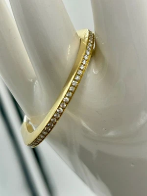 Pulseira de ouro amarelo e branco 18k Tiffany & Co. com diamantes meio pavê - Pequena - Imagem 1 de 4