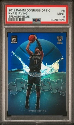 2019 Panini Donruss Optic Splash! Kyrie Irving #8 Blue /85 PSA 9 - Image 1 of 2