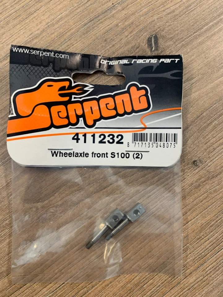 Serpent S100 Wheelaxle Front (2) 411232 - Image 1 of 1