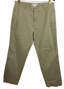 Pantalones Calvin Klein Caqui para Hombre Talla 32X30 Chino Informal Frente Plano Uniforme Algodón - Imagen 1 de 5