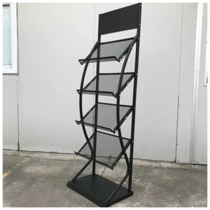 Multi-Layer Magazine Newspaper Stand Brochure Holder Office Home A4 Display Rack - Picture 1 of 10
