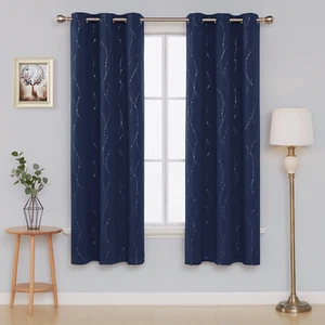 Thermal Insulated Blackout Curtains Grommet Room Darkening Curtains for Bedroom, - Picture 1 of 12