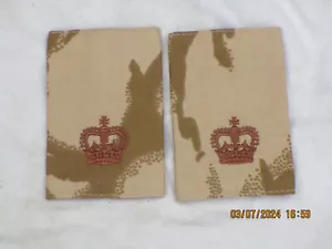 GB-Rangschlaufen: Major , Desert ,Paar, GB,UK, British Army - Picture 1 of 3
