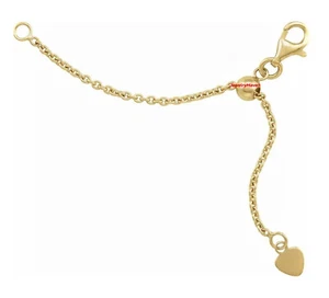 3" 14k 1.5mm ADJUSTABLE Cable Yellow Gold Lobster Clasp Necklace Chain Extender - Picture 1 of 6