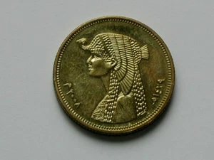Egypt 2008 ٢٠٠٨/١٤٢٩ 50 PIASTRES Coin AU+ Toned-Lustre & Queen Cleopatra - Picture 1 of 2