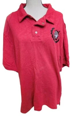 Artful Dodger Embroidered Mens Shirt Plus Size 3XL Red Street Wear - Image 1 of 4