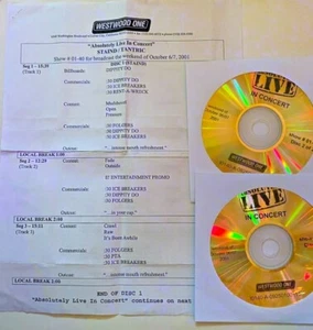 RADIO SHOW 10/6/01 IN CONCERT: STAIND & TANTRIC w/15 TUNES, 2 CD, 90 MIN - Picture 1 of 2