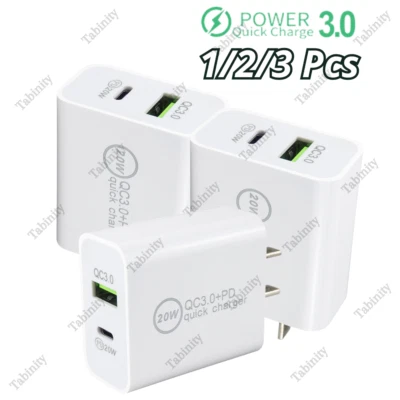 For iPhone Android PD 20W QC Fast Charger Block USB C Type C Wall Power Adapter - Image 1 of 4