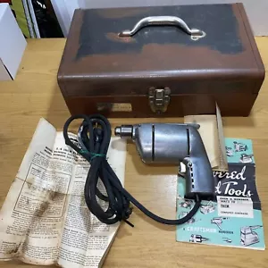 Vintage Craftsman #80 Bohrmaschine 315.7720 getestet 1/4" mit Metallkoffer & Papieren - Bild 1 von 12