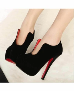 FASHION TEMPERAMENT DEEP BLUE HIGH HEEL - Picture 1 of 12