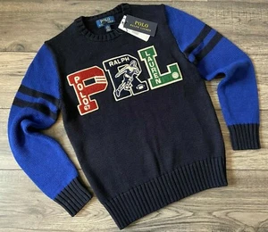 JERSEY POLO RALPH LAUREN PRL ALGODÓN LETTERMAN NIÑOS 8-9 AÑOS NUEVO CON ETIQUETAS - Imagen 1 de 8