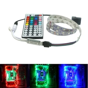 1/2m led RGB Strip light pc case 12V Background PC Computer Molex Connector 4Pin - Picture 1 of 16