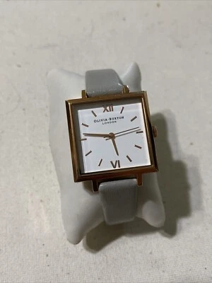 Reloj Cuadrado Olivia Burton London OB037 Damas Tono Oro Rosa Batería Nueva Foto 1 de 4