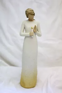Vigil tall ANGEL statue candle luminary figurine Wedding shower gift Willow Tree - Picture 1 of 6