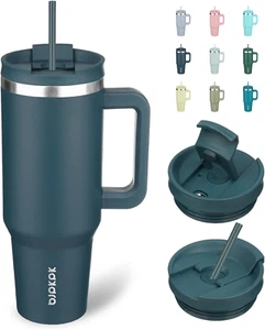 40Oz Stainless Steel Insulated Tumbler with Handle and Lid Straw Travel Coffee M - Picture 1 of 6