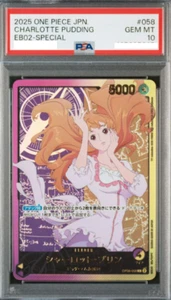 Tarjeta PSA 10 Charlotte Pudding OP08-058 SP Anime 25ª Colección EB02 - Imagen 1 de 2