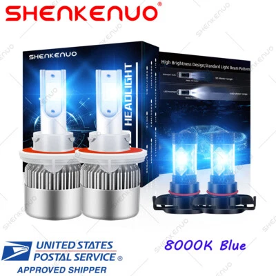 For GMC Yukon 2007-2014 Combo LED Headlight + Fog Light Bulbs Hi& Lo Beam 8000K - Image 1 of 4