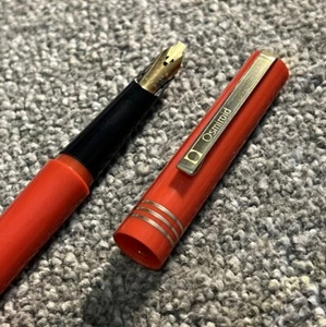 OSMIROID CALLIGRAPHY FOUNTAIN PEN-B4 NIB-ORANGE GT-MADE IN ENGLAND-WORKING.(A48) - Foto 1 di 9