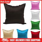 Satin Silk Sofa Pillow Cover Hidden Zipper Comfortable Pillowcase for Office Car