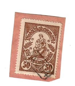 Deutschland um 1900 50 Pf Lizenzgebühr für Postangestellte gebraucht am Stück - Bild 1 von 1