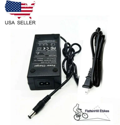 42V 2A charger for electric bike ebike 36V li-ion battery DC 5.5*2.1mm plug - Image 1 of 4