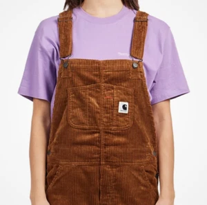 CARHARTT WIP W' CORDUROY BIB OVERALL STRAIGHT I028644 Deep H Brown S - Picture 1 of 9