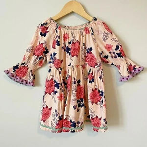 Matilda Jane Blouse Tunic Top Girls Size 4 Great Delight Pink Floral Once Upon - Picture 1 of 11