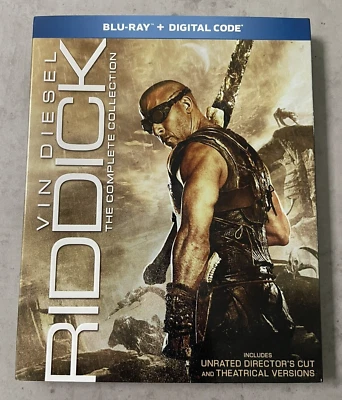 RIDDICK THE COMPLETE COLLECTION (Vin Diesel) Pitch Black 4 FIlm Blu Ray Slipcase - Image 1 of 3