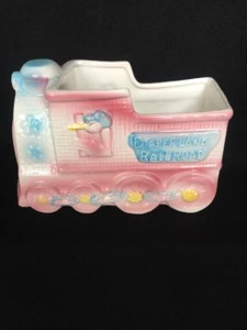 Vintage My-Neil Nursery Planter Train Diaperland Railraod Pink Blue Decor  - Imagen 1 de 8